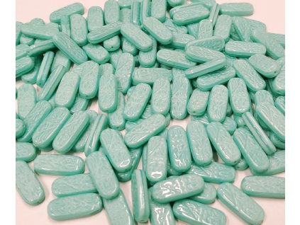 Korálky mačkané - oválek s ornamenty 54210 - 5 ks