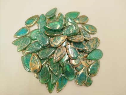 Korálky mačkané - kapka 60020/43500 - 30/18 mm