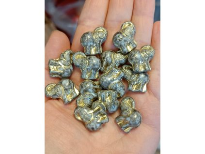 Korálky mačkané - slon 02010/86800/34311/54302