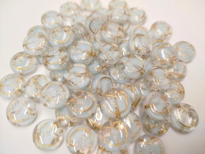 Korálky mačkané - lentilka s ptáčkem 66008/54302