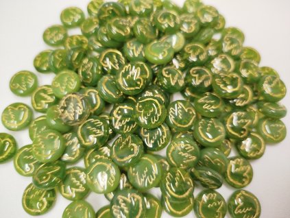 Korálky mačkané - lentilka s ptáčkem 51010/54302