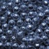 Bižuterní komponenty - ozdobná mezikulička stříbrná 8 mm - 50 ks