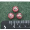 Vinutá kulička růžová s růžičkami 10 mm