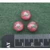 Vinutá kulička tmavě růžová s růžičkami 10 mm