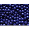 Korálky mačkané - kulička 6 mm - 33400 sytá tmavá modro-fialová