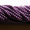 Korálky - voskované perle 8 mm tmavá fialová (DOVOZ)