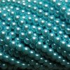 Voskovaná perle 6 mm tyrkysová (DOVOZ)