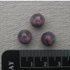 Vinutá kulička fialová s růžičkami 10 mm