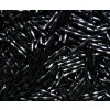 Korálky - rokajlové tyčky 25 mm  - černé točené 23980 (T79)