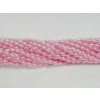 Korálky - voskované hrušky - 7 x 5 mm - světle růžové
