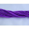 Korálky - voskované perle 4 mm - fialové