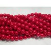 Korálky - voskované perle 10 mm červené