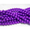 Korálky - voskované perle 10 mm fialové