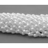 Korálky - voskované hrušky - 12 x 7 mm - 12025 bílé