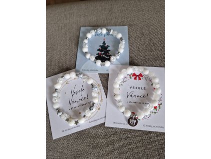 Sněhová vločka (vánoční náramek)