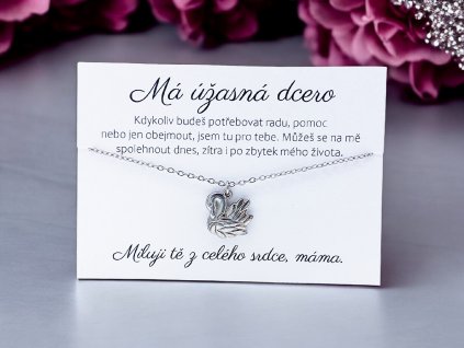 Náhrdelník Labuť pro dceru