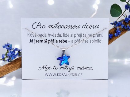 Náhrdelník Když padá hvězda pro dceru