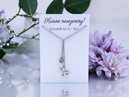 Náhrdelník Kozoroh s krystalem