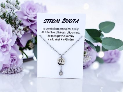 Náhrdelník Strom života s krystalem