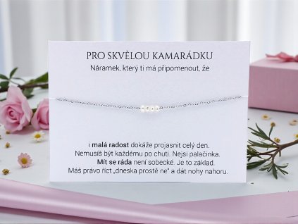 Náramek z chirurgické oceli a s říčními perličkami pro vaší kamarádku. Skvělý dárek pro tu nejlepší.