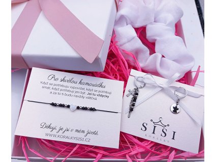 Dárkový box - náramek, náušnice a gumička