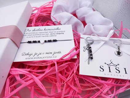 Dárkový box - náramek, náušnice a gumička