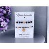 SET náramků Černá & rose gold – Andělská ochrana pro kamarádku