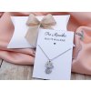Náhrdelník Kočička s krystaly a vlastním textem na kartičce