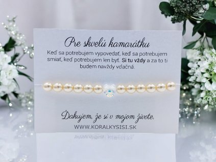 Náramok Perličky a Swarovski pre kamarátku