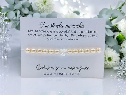 Náramok Perličky a Swarovski pre mamičku