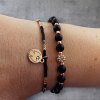 SET náramkov Čierna & rose gold – Anjelská ochrana pre sestru