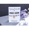SET náramkov Čierna & rose gold – Anjelská ochrana pre kamarátku