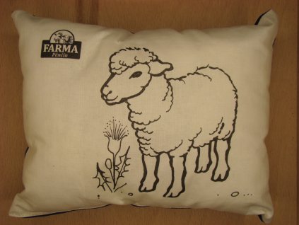 Bylinkový polštářek na malování - OVEČKA - modrý