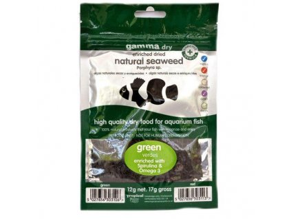 TMC Dried Natural Green Seaweed obohatené Spirulinou a Omega3, 12 g