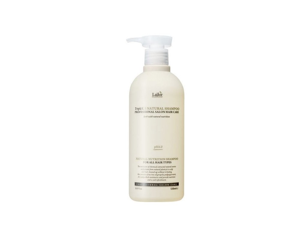 LADOR - TRIPLEX3 NATURAL SHAMPOO - Korejský šampon proti lupům 530 ml korejaks kosmetika korejska krasa