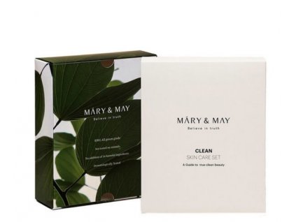 MARY&MAY - CLEAN SKINCARE GIFT SET - Korejská kosmetika dárkový set toner a emulze 120 ml a 120 ml