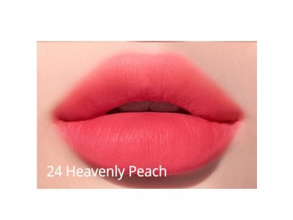 PERIPERA - INK AIRY VELVET - Barevný lesk na rty 4 g odstín 24 Heavenly Peach korejska kosmetika