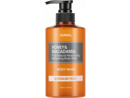 KUNDAL - HONEY & MACADAMIA BODY WASH - Korejský sprchový gel English Rose 500 ml korejska kosmetika
