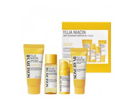 korejska kosmetika SOME BY MI YUJA NIACIN BRIGHTENING STARTER KIT Sada čistící pěna 30 ml, toner 30 ml, pleťové sérum 10 ml, pleťový krém 20 g