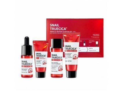 SOME BY MI - SNAIL TRUE CICA MIRACLE REPAIR STARTER KIT - Sada čistící gel  30ml, toner 30ml, pleťové sérum 10 ml, pleťový krém 20g korejska kosmetika some by mi
