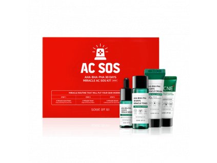 SOME BY MI - AHA-BHA-PHA MIRACLE AC SOS KIT - Sada čistící pěna 30 ml, pleťový krém 20 g, pleťové sérum 10ml, pleťový toner 30 ml sada produktu na akne