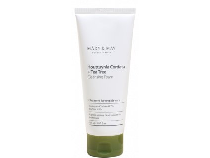 MARY&MAY - HOUTTUNIA CORDATA + TEA TREE CLEANSING FOAM - Korejská čistící pěna 150 ml korejska kosmetika