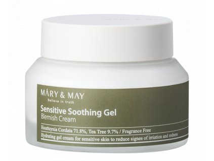 MARY&MAY - SENSITIVE SOOTHING GEL BLEMISH CREAM - Korejský pleťový gelový krém 70 g korejska kosmetika