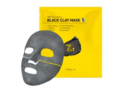 BARULAB 7IN ONE SOLUTION BLACK CLAY MASK Korejská pleťová maska 30 g korejska kosmetika