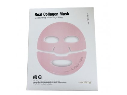 korejska kosmetika MEDITIME REAL COLLAGEN MASK Korejská hydrogelová pleťová maska 1 ks 30 g