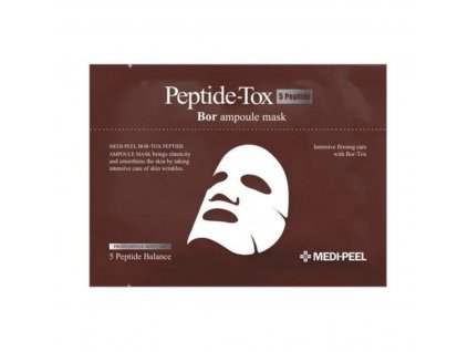 MEDI PEEL PEPTIDE TOX BOR AMPOULE MASK Pleťová maska proti vráskám 1 ks KOREJSKA KOSMETIKA S PEPTIDY