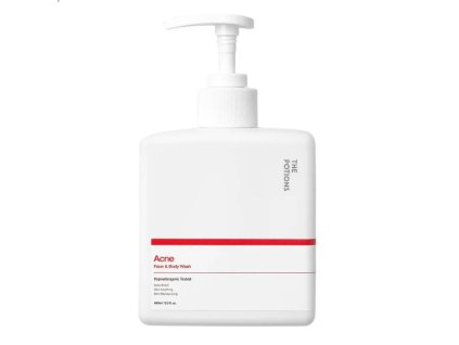 THE POTIONS - ACNE FACE & BODY WASH - Čistící gel na obličej i tělo proti akné 400 ml