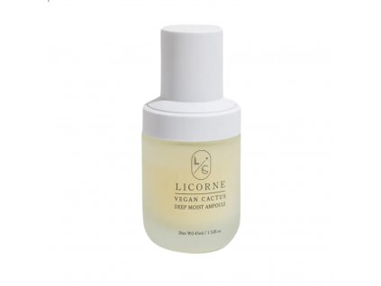 korejska kosmetika ryzovy extrakt LICORNE VEGAN CACTUS DEEP MOIS AMPOULE VEGAN pleťové sérum 45 ml