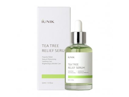 iUNIK - TEA TREE RELIEF SERUM - Zklidňující sérum pro problematickou pleť 50ml korejska kosmetika