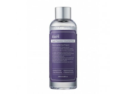 DEAR KLAIRS - SUPPLE PREPARATION UNSCENTED TONER - VEGAN hydratační toner bez parfemace 180 ml